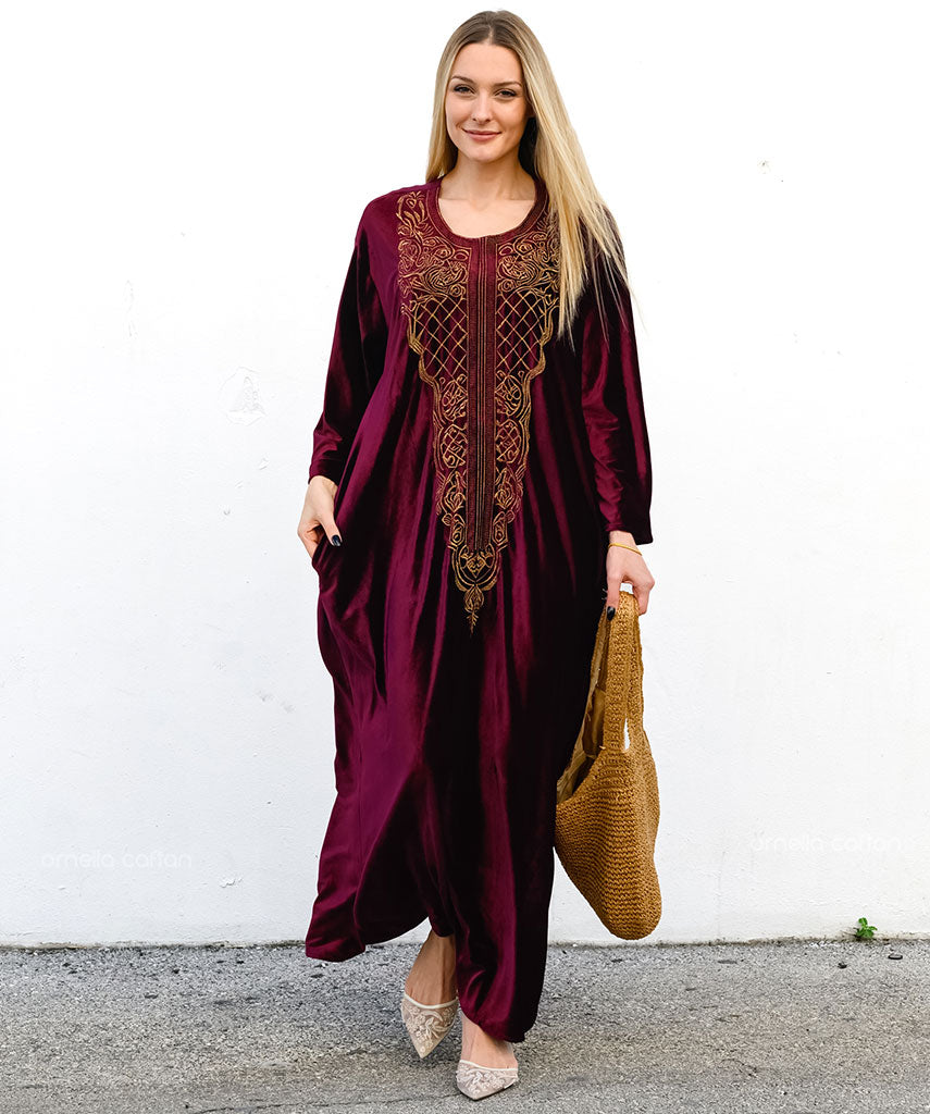 Warm, Cozy Velvet Caftan - Ornella Caftan™